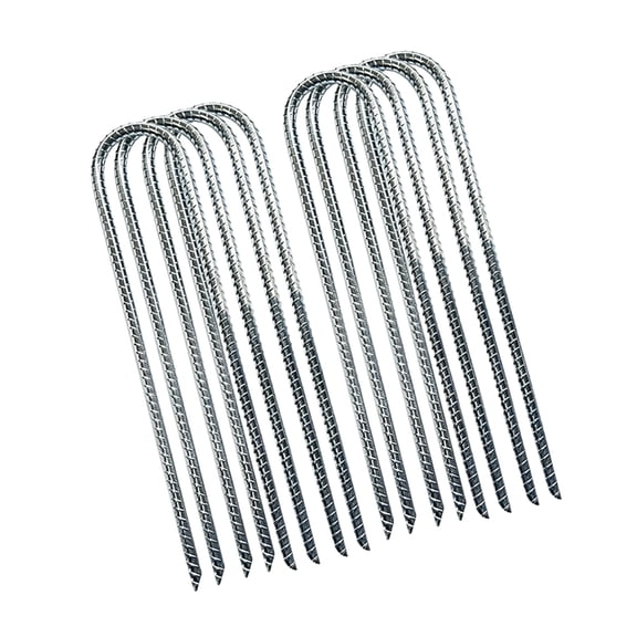 8PCS Sturdy Metal U Type Ground Anchors Suitable for Securing Tents and Shelters in All Soil Type Weather