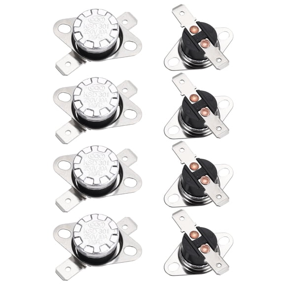 8PCS Temperature Control Switch Thermostat 140C 10A N.C 6.3mm Pin