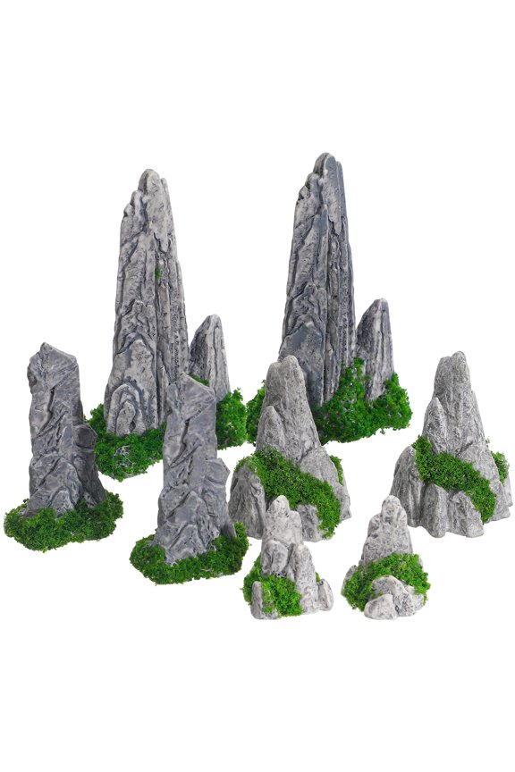 8PCS Tiny Handcrafted Artificial Rokery For Plant Displays Decorative Zones Home Decorations