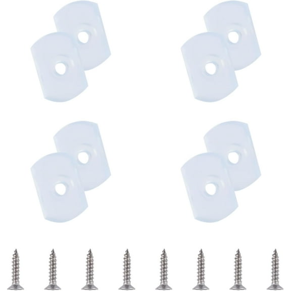 8PCS Transparent Shower Door Bumpers Rubber Wall Jamb Bumpers Glass Sliding Shower Doors Bumpers Clear Shower Doors Bumper with Screws for Sliding Tub Enclosure