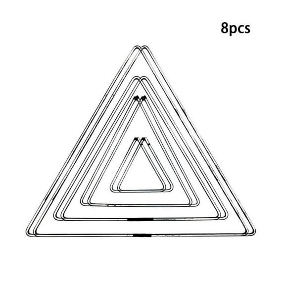 8PCS Triangle Wire Wreath for Home Decor Wedding New Year Valentines Christmas Decoration