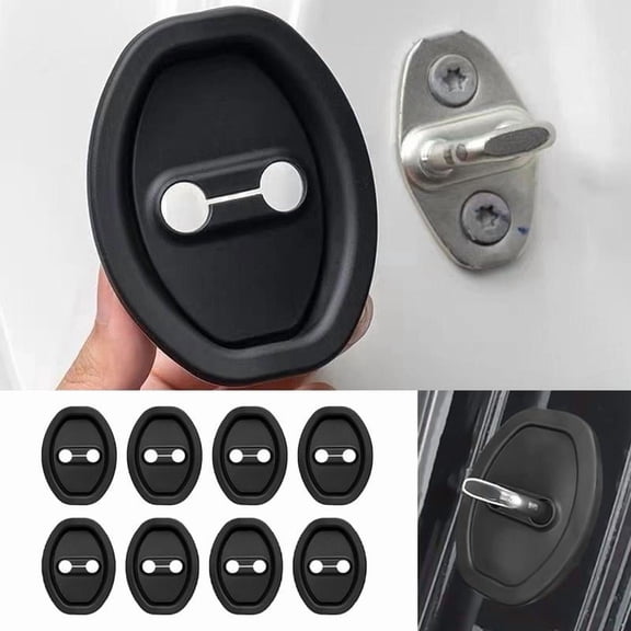 MEEGEEM 8PCS Silicone Vehicle Door Lock Guards, Shock Absorbing Car Accessories for Noise Reduction & Stable Closing