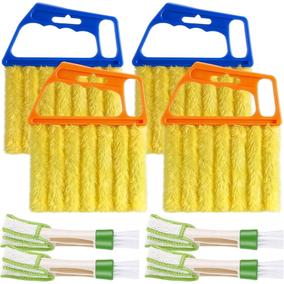 8PCS Window Blind Cleaner Duster Tool, 7-Finger Microfiber Blind Duster, Removable and Washable,Cleaning Tools for Window Shutters & Air Vent