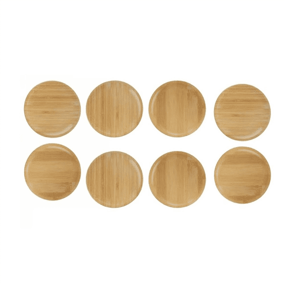 8PCS Wine Glass Charcuterie Topper Board Bamboo Coasters