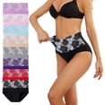 thumbnail image 1 of 8PCS Womens High Waisted Tummy Control Underwear C Section Underwear Soft Cotton Panties Full Coverage Briefs, 1 of 6