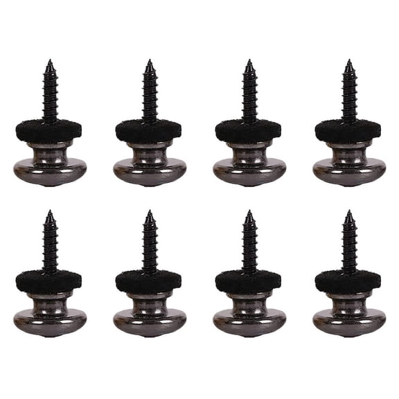 8PCS Wool Copper Guitar Strap Lock Locking Pegs Pins Mushroom Shape End Button for Acoustic Classical Electric Guitar