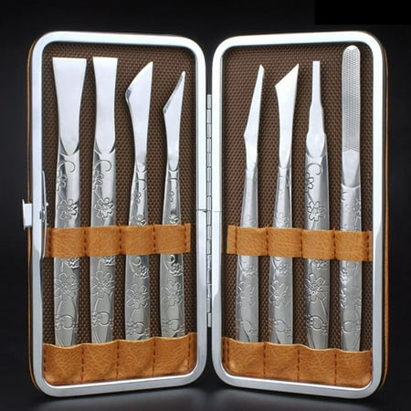 8PCS exfoliating Knife Pedicure Tool, Pedicure Nail Set, Professional Nail Knife Tool, Decorative Foot Cover Care Tool, Foot File Pedicure Set, with Storage Box, Foot File Foot Care, Salon Set