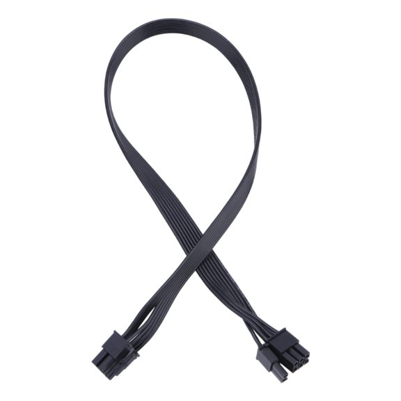 8PIN to 8PIN (6+2) GPU Power Cable Flat Braided 18AWG Wire for Graphics Card with High Current Capacity and Universal Compatibility