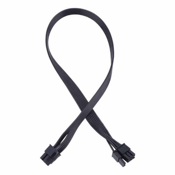 8PIN to 8PIN (6+2) GPU Power Cable Flat Braided 18AWG Wire for Graphics Card with High Current Capacity and Universal Compatibility