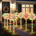 thumbnail image 1 of 8PK 28inch 8 Modes 160LED Christmas Lollipop Light for Outdoor Christmas Decorations Flashing Christmas Pathway Lights, 1 of 7