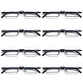 thumbnail image 1 of 8PK Half Rim Metal Frame Small Mens Reading Glasses Blue Light Blocking Readers, 1 of 10