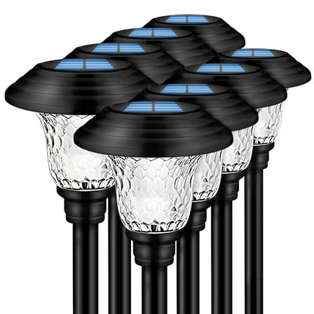 8PK Solar Lawn Lights Outdoor Decorative Solar Garden Yard Lights Waterproof Auto-on/off Solar Landscape Lights for Lawn Patio Yard Garden Walkway