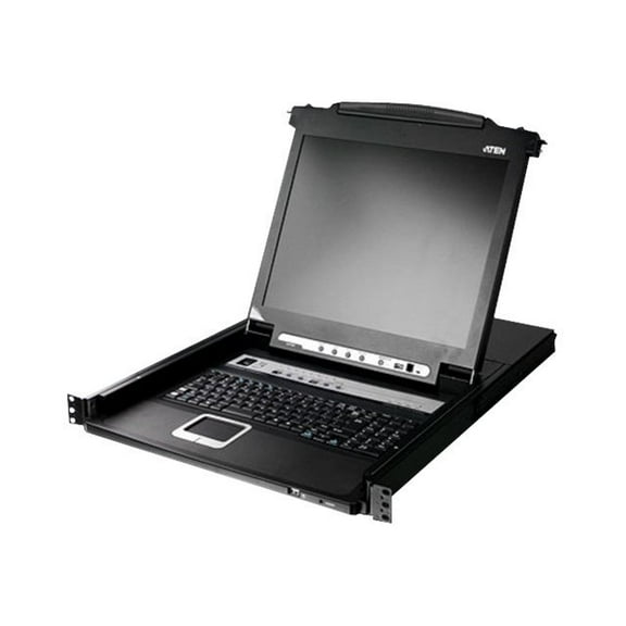 Aten Rack Mount LCD - Built-in KVM Switch - 8 Computer(s) - 19" LCD - 8 x SPHD-15 Keyboard/Mouse/Video, 1 x Type A USB - 1U Height