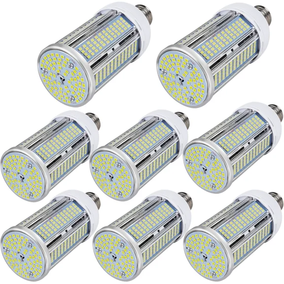 8Pack 400W Equivalent LED Corn Light Bulb 6000 Lumen Led Corn Bulb 50W Super Bright 5000K Daylight White E26/E27 Base LED Light Bulb for Home Garage Lighting Garage Backyard Office Household