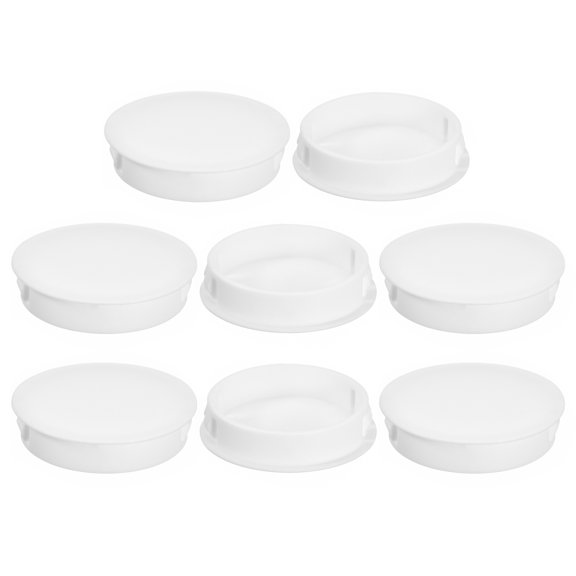 8Pack 45mm/1.77" Plastic Hole Plugs Panel Flush Type Knockout Locking Plugs, White