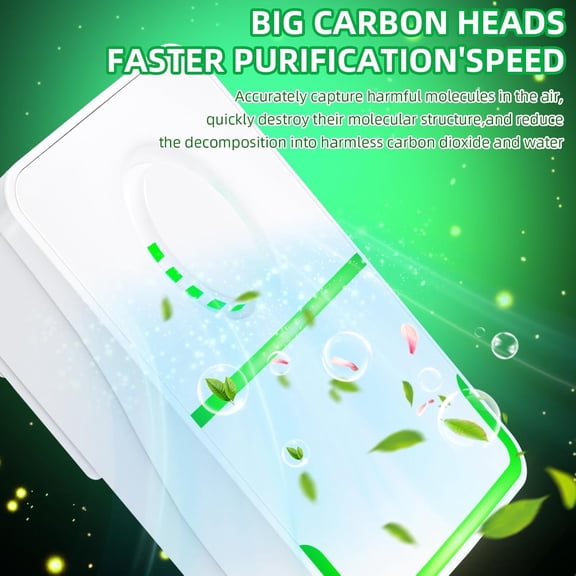 8Pack Air Purifier Plug In,2026 Negative Air Ionizer for Home Use,Mini Filterless Mobile Air Cleaner with Green Light for Odor,Smoke Dust,Pets,Quiet Operation Air Freshener for Home,Kitchen,Office