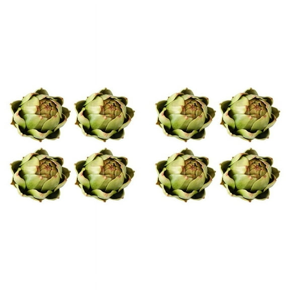 8Pack Artificial Artichoke Vegetables and Fruits for Home Wedding Party Table Decoration (Green)