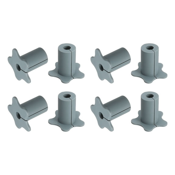 8Pack Cable Grommet for 5/8 Inch Wall Hole, Silicone Cable Routing Kit Anti-Slip Wall Cable Pass Through Accessories for Ethernet Cable (Gray)