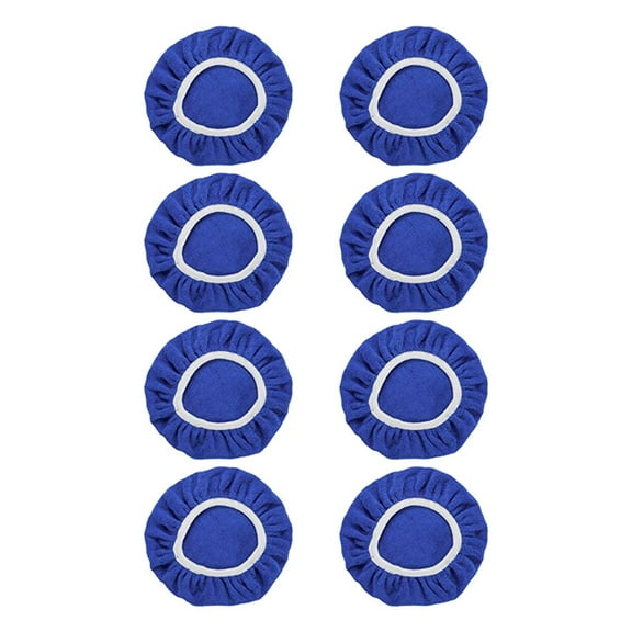8Pack Car Polisher Pad Bonnet (5 To 6 Inches) Soft Microfiber Polishing Bonnet Buffing Pad Cover/ Waxing Pad 5-6 Inch Blue Towel
