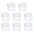thumbnail image 1 of 8Pack Chair Leg Protectors for Hardwood Floors,Rectangle Clear Silicone Chair Leg Floor Protectors,Furniture Feet Cover,Anti- Scratches and No Noise, 1.18*1.18in,Clear, 1 of 5