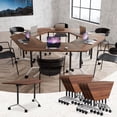 thumbnail image 1 of 8Pack Conference Table,White 47.2in Folding Conference Table,Rolling Flip Top Conference Room Tables for Office, 1 of 7