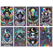 8Pack Diamond Painting Kits for Adults DIY 5D Diamond Art Painting Kits with Round Diamonds Full Drill Horror Movie Gem Art Painting Kit for Home Wall Decor Gifts(12x16inch/30×40cm)