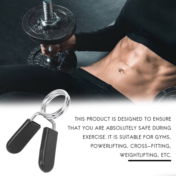 8Pack Dumbbell Spring Collars, Exercise Barbell Clip Clamps for Weight Bar Dumbbells Gym Fitness Training Weight-Lifting