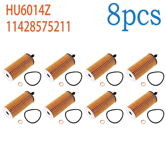 8Pack Engine Oil Filter HU6014 Z For BMW F22 F23 F30 F31 F34 F32 F33 F36 G30 G12