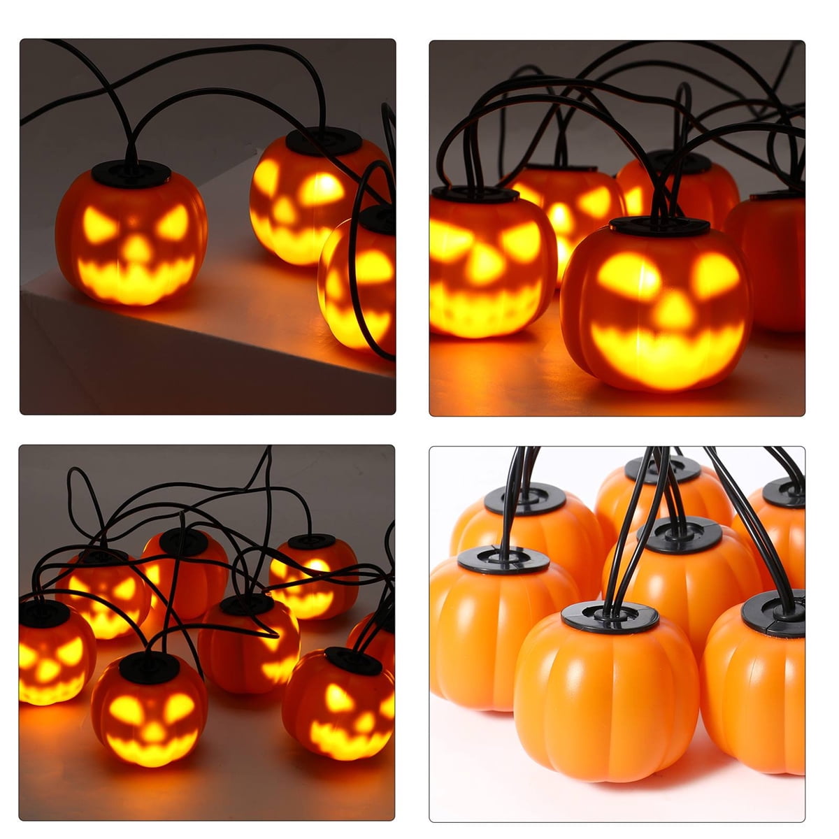 8Pack Halloween LED Pumpkin Lights with Music Rhythm, Steady ...