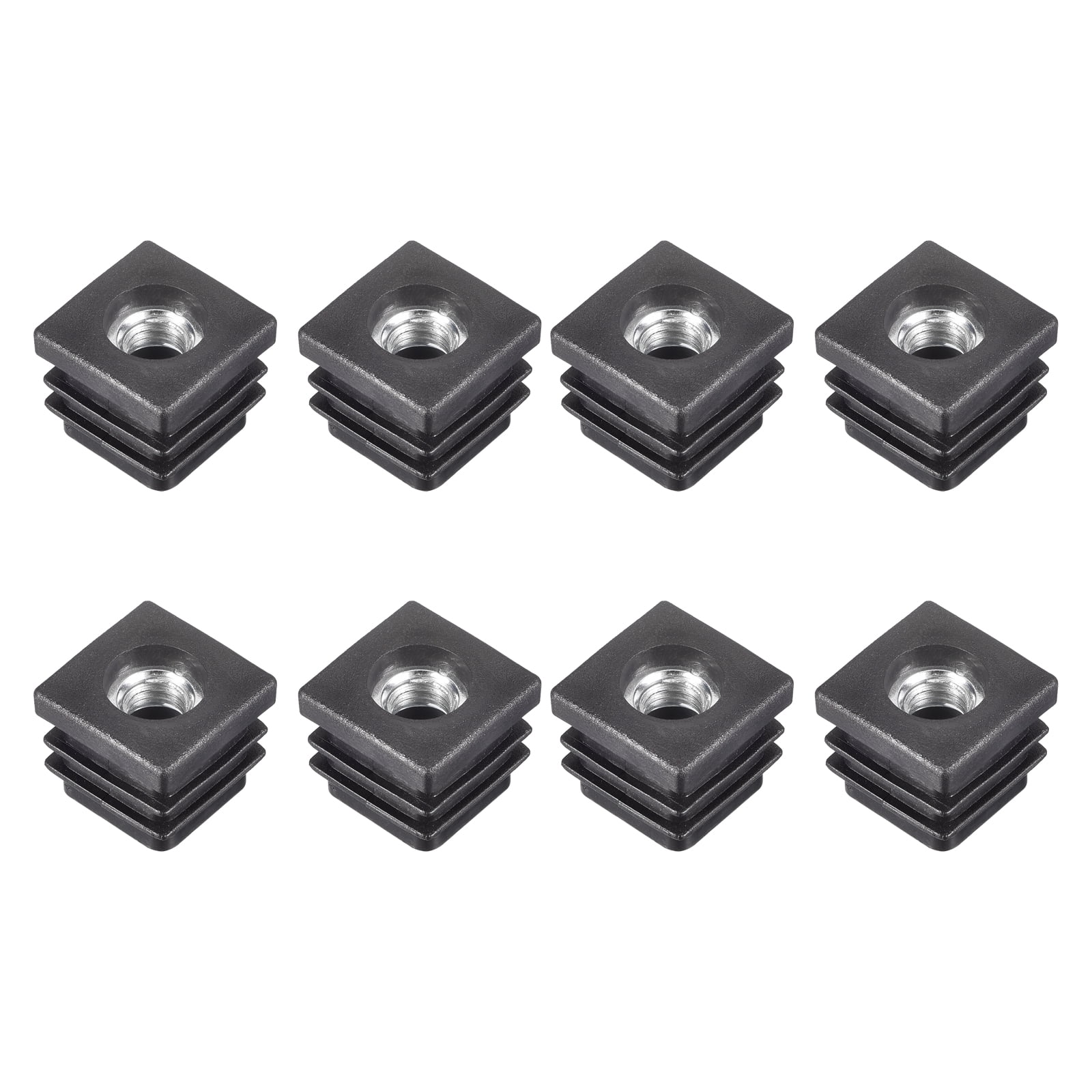8Pack Inserts for Square Tubes with M8 Thread, for 0.98"x0.98" OD
