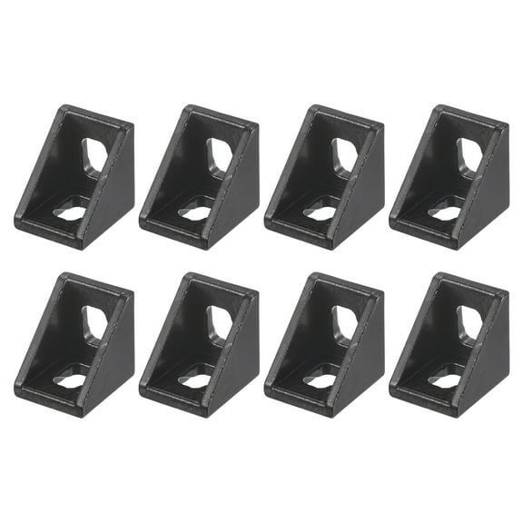 8Pack Inside Corner Bracket Gusset, 20x20x17mm 2020 for 2020 Series Aluminum Extrusion Profile Black