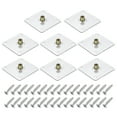 thumbnail image 1 of 8Pack M10 Brad Hole t Nut, 70mm/2.8inch Square Base Weld Nuts Flange Insert Female Thread with Mounting Screws for Wood Furniture, 1 of 6