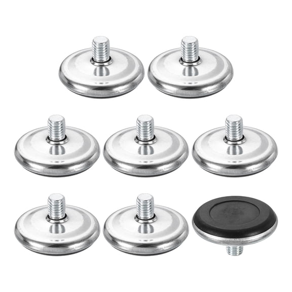 Uxcell 8 pack M10 Thread Furniture Feet Levelers, 47 x 15mm Adjustable Leveling Screw, Black