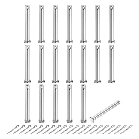 8Pack M3x10mm Clevis Pins, 304 Stainless Steel Single Hole Flat Head Clevis Pin Hairpin Location Pin with Cotter Pins for Trailer Latch Mechanics Repair Furniture Installation