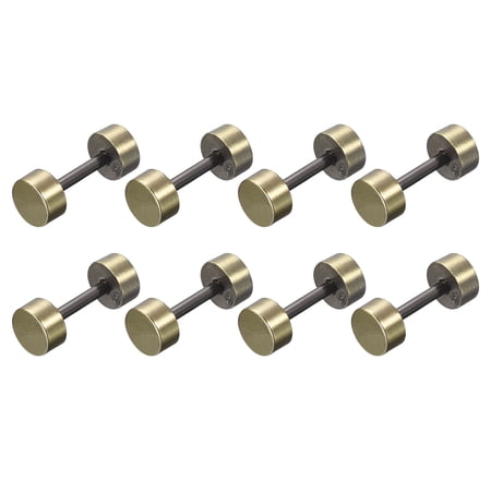 8Pack Metal Bag Strap Connect Buckles,12x22mm Purse Screw Fixing Rivets (Bronze Tone)