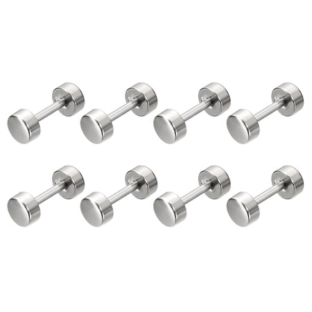 8Pack Metal Bag Strap Connect Buckles,12x22mm Purse Screw Fixing Rivets (Silver Tone)