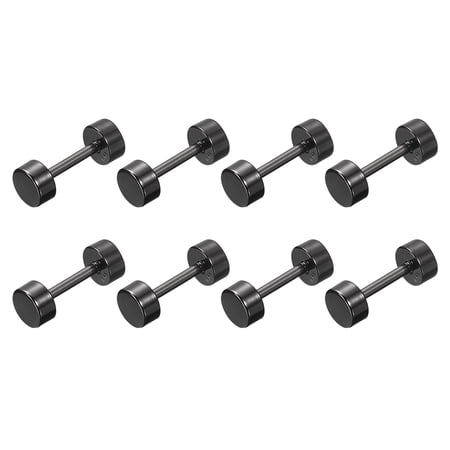 8Pack Metal Bag Strap Connect Buckles,16x26mm Purse Screw Fixing Rivets (Metallic Black)