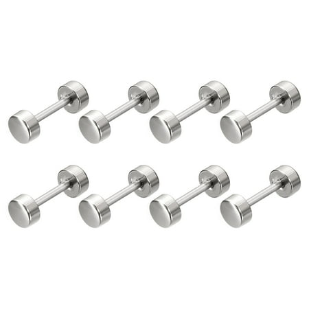 8Pack Metal Bag Strap Connect Buckles,16x26mm Purse Screw Fixing Rivets (Silver Tone)