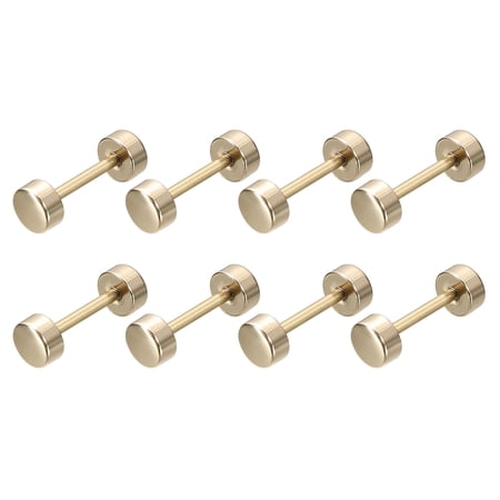 8Pack Metal Bag Strap Connect Buckles,19x29mm Purse Screw Fixing Rivets (Light Golden)
