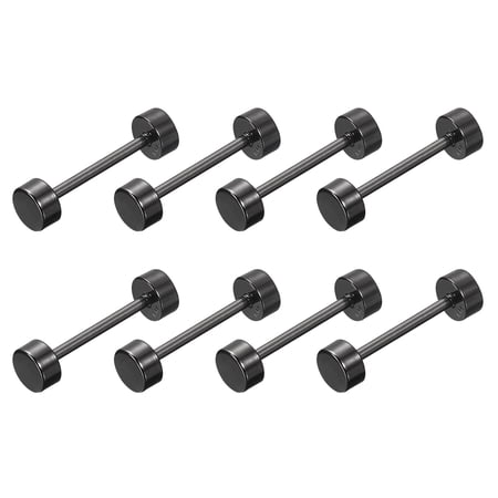 8Pack Metal Bag Strap Connect Buckles,25x35mm Purse Screw Fixing Rivets (Metallic Black)