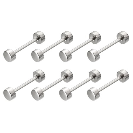 8Pack Metal Bag Strap Connect Buckles,25x35mm Purse Screw Fixing Rivets (Silver Tone)