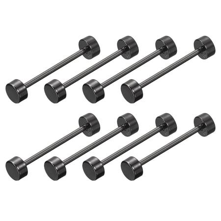 8Pack Metal Bag Strap Connect Buckles,32x42mm Purse Screw Fixing Rivets (Metallic Black)