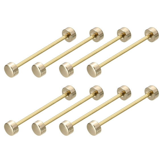 8Pack Metal Bag Strap Connect Buckles,38x42mm Purse Screw Fixing Rivets (Light Golden)