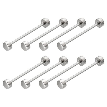 8Pack Metal Bag Strap Connect Buckles,38x42mm Purse Screw Fixing Rivets (Silver Tone)