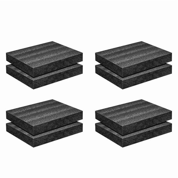 8Pack Polyurethane Foam Sheet- 16 X 12 X 2 Inch Foam Inserts for Cases- Packing Foam Pads for Toolbox Camera Storage,8 x Polyurethane Foam Sheet,Black