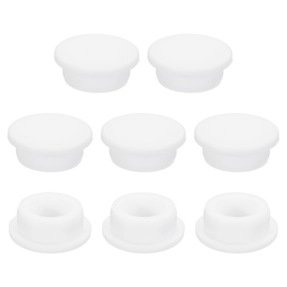 8Pack Silicone Hole Plug 29mm, White High Temp T Type Rubber Stoppers for 27.8-28.8mm Hole