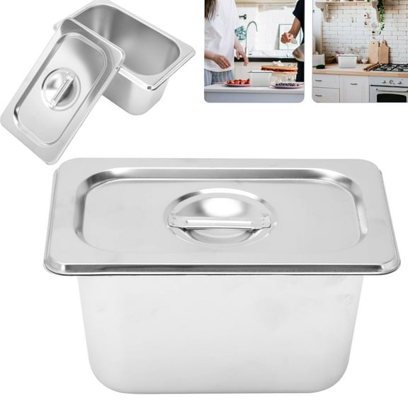 Stainless Steel Hotel Pans Table with Lids Catering Metal Steamer Anti Jam Steam Table Restaurant Warm Pans