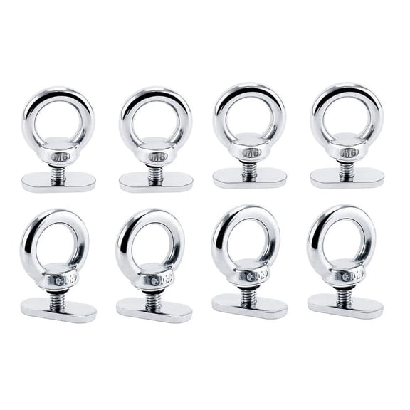 8Pack Stainless Steel Kayak Track Mount Tie Down Eyelet Rail Accessory for Kayak Canoe Boat