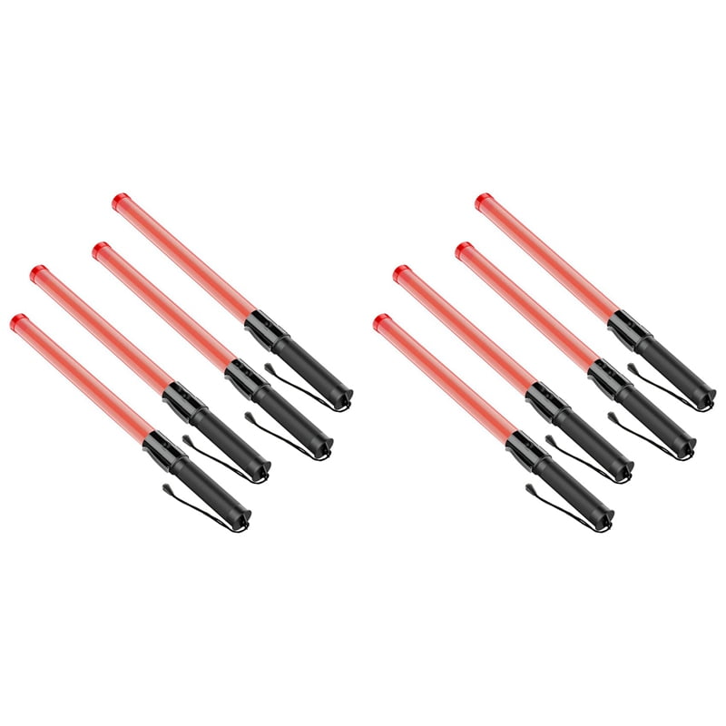 Ohulelks 4er Set LED Verkehrsstäbe - Sicherheitsleuchten Für Verkehrscontrolle