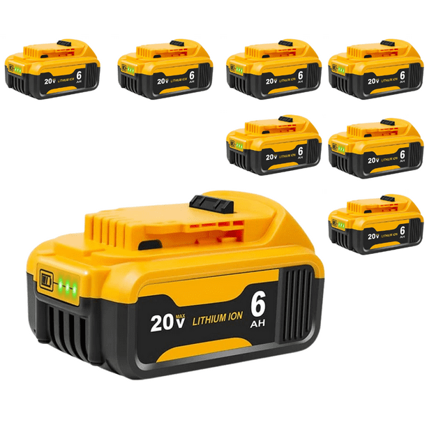 8Packs Replacement for Dewalt 20V Battery 6ah DCB206 Battery